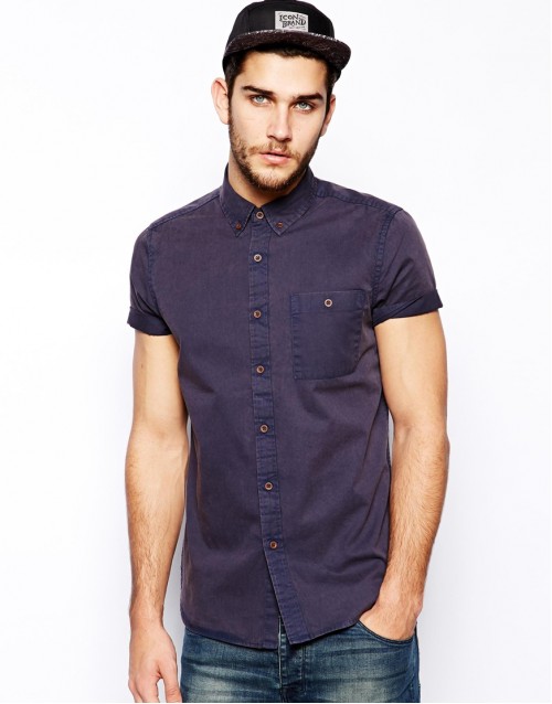 Twill Shirt In Short Sleeve With