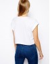 Cropped Boyfriend T-Shirt with Roll Sleeve