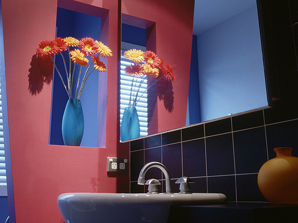 Flowers in bathroom