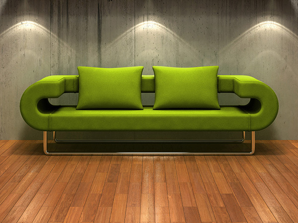 Green sofa