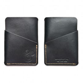 Slim Card Case Black Leather